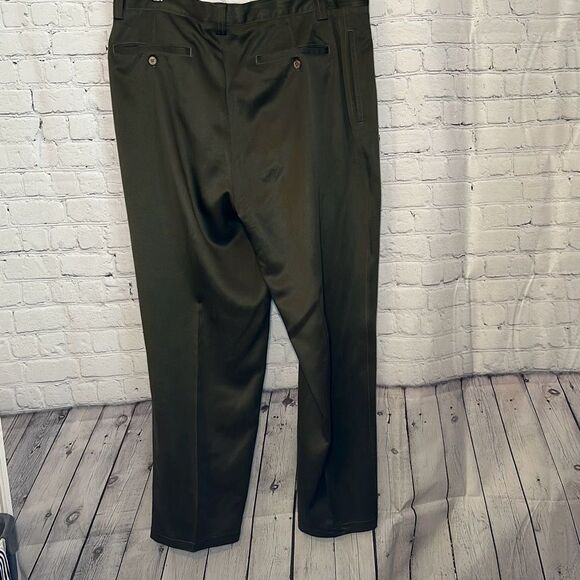 Vintage Tommy Bahama 100% Silk Pants Green Slacks Trouser Relax Size 42 Men - Picture 5 of 8